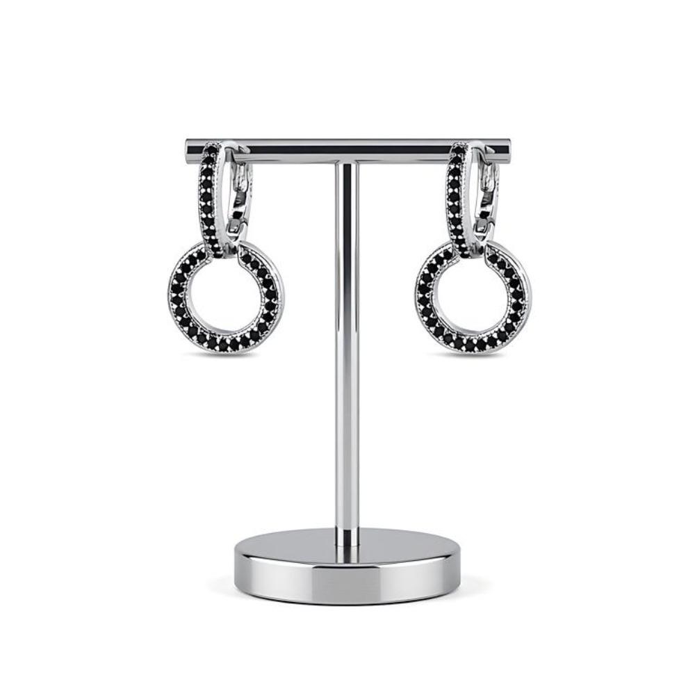 Черно-белые дизайнерские ювелирные серьги-капли