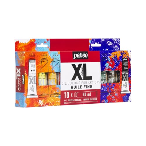 Набор масляных красок Pebeo XL (20 мл x 10 цветов + 1 кисть)