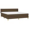 Maison Exclusive - Sommier à lattes de lit avec matelas Marron foncé 160x200 cm