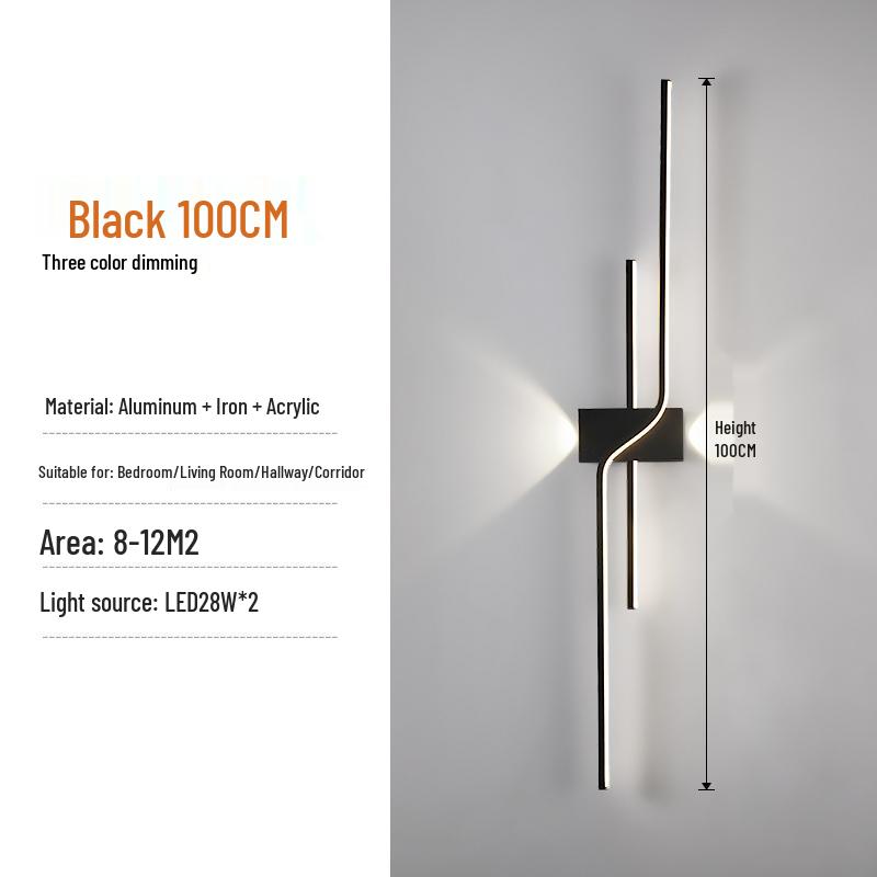 Minimalist Long Strip Light for TV Background, Bedroom, or Staircase Decor