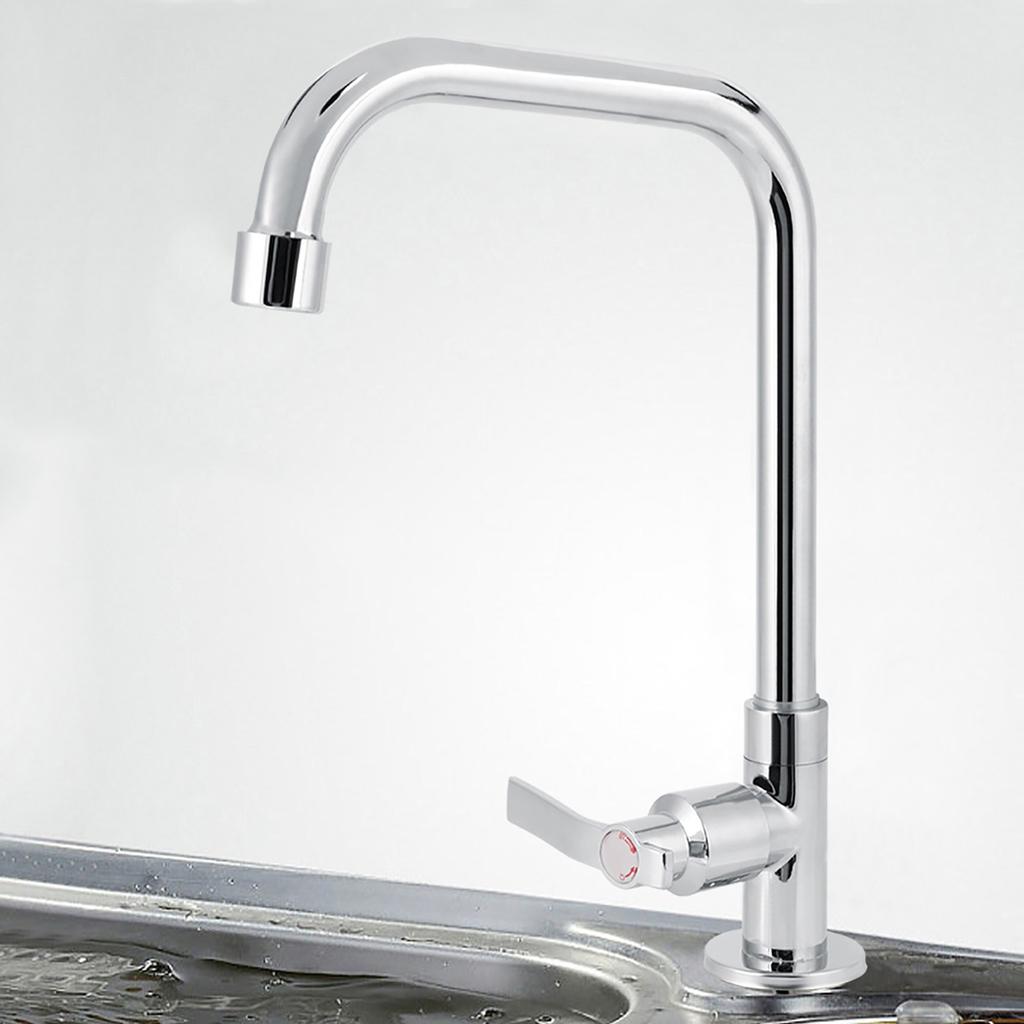 Modern G1/2in Single Handle Kitchen Sink Water Faucet Single Cold Water Tap Home Accessory