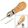 1pc New Leather Craft Tool Stitching Sewing Awl With Waxed Thread And Needles