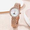 Emporio Armani Quartz Watch Stainless Steel Strap 32Mm White Dial Fashion Rose Gold Small Round Ladies Luxury Moon Phase Mother Of Pearl Dial AR11462