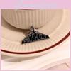 Creative Fun Black Hanger Shaped Metal Accessory Cartoon Letter Brooch Pin For Stylish Decoration