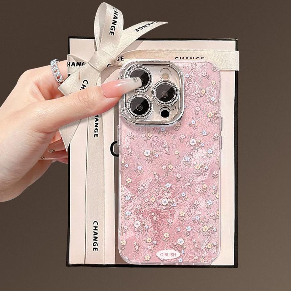 Fine Hole Glacier Pattern Mobile Phone Case Japanese and Korean Cartoon Cute Protective Cover Ins Style Mobile Phone Case TPU Couple Cooling