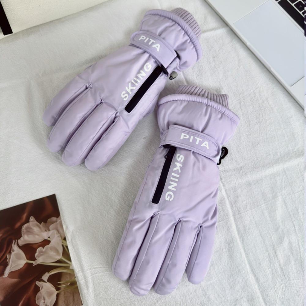 Сохраняйте тепло Теплые лыжные перчатки Сенсорный экран Зимние варежки Новые утолщенные термоперчатки Женские Девичьи