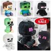 Minecraft Style Sitting Steve Zombie Skeleton Archer TNT Plush Toy Soft Doll Gift For Kids