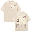 Rapper Bad Bunny Vintage Washed T Shirts Debi Tirar Mas Fotos DTMF Album Tshirts Mens Clothing Fashion Hip Hop Cotton Tshirt