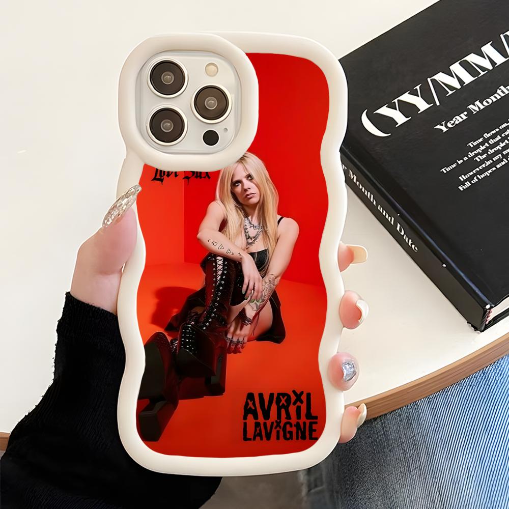 Avril Lavigne Чехол для мобильного телефона из ТПУ с волнистым краем для iPhone 17 16 15 14 13 12 11 Air Pro Max Plus Цветная крышка