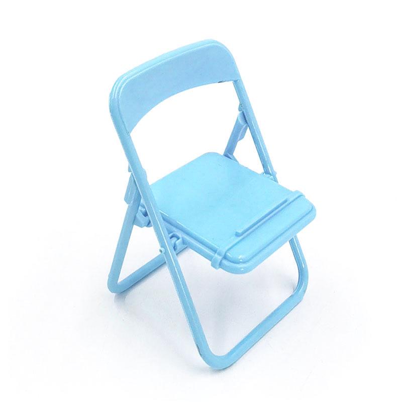 Macaron Color Portable Folding Chair Phone Holder Ornament