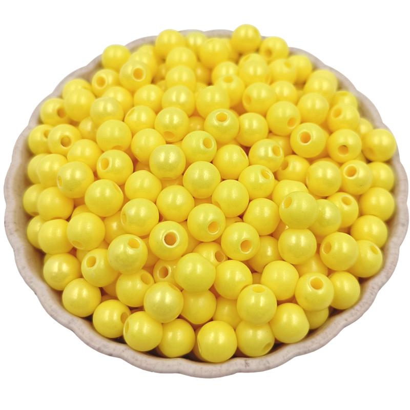 Креативный материал ручной работы ярких цветов, 100 шт., аксессуары для изготовления ювелирных изделий, бусины для рукоделия, акриловые бусины, однотонные свободные бусины 6 мм