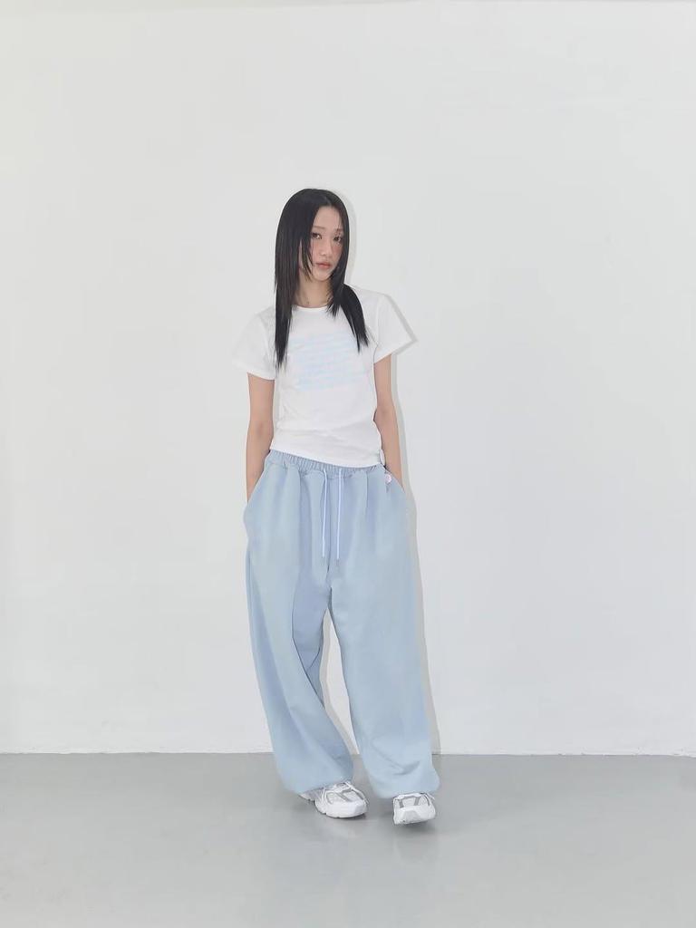 Women's 2025 Spring/Autumn Street Dance Casual Wide-Leg Sweatpants: Loose Fit, Straight-Leg Versatile Pants