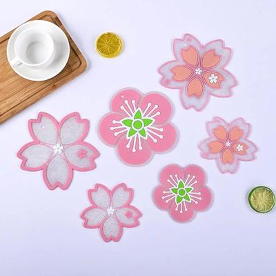 Коврик для обеденного стола Cherry Lucky Clover Blossom, теплоизоляционная подкладка, противоскользящие подушечки для чашек, нескользящая подставка, кухонные аксессуары