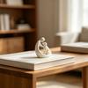 Dog And Owner Statue Ornament, Compact 3D Printed Sculpture, Nordic Minimalist Desktop Decoration for Pet Lover Home Crafts