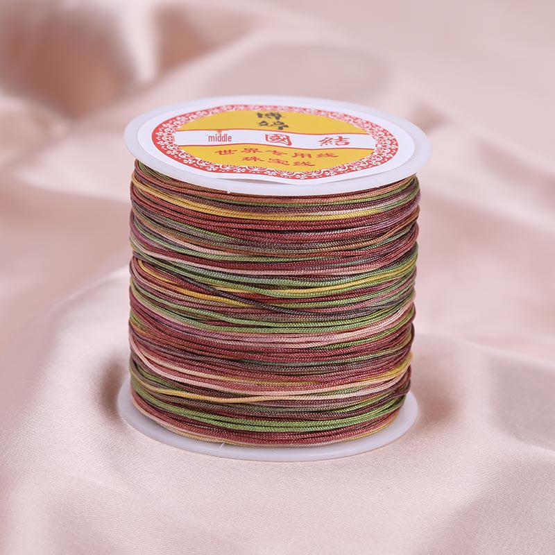 Цветной градиентный шнур для браслета ручной работы с нефритовым оттенком - 100 м плетеный шнур своими руками для подвесок