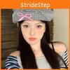 Elegant Korean Style Plaid Bowknot Cloud Beret Hat For Women And Men Spring Fashion