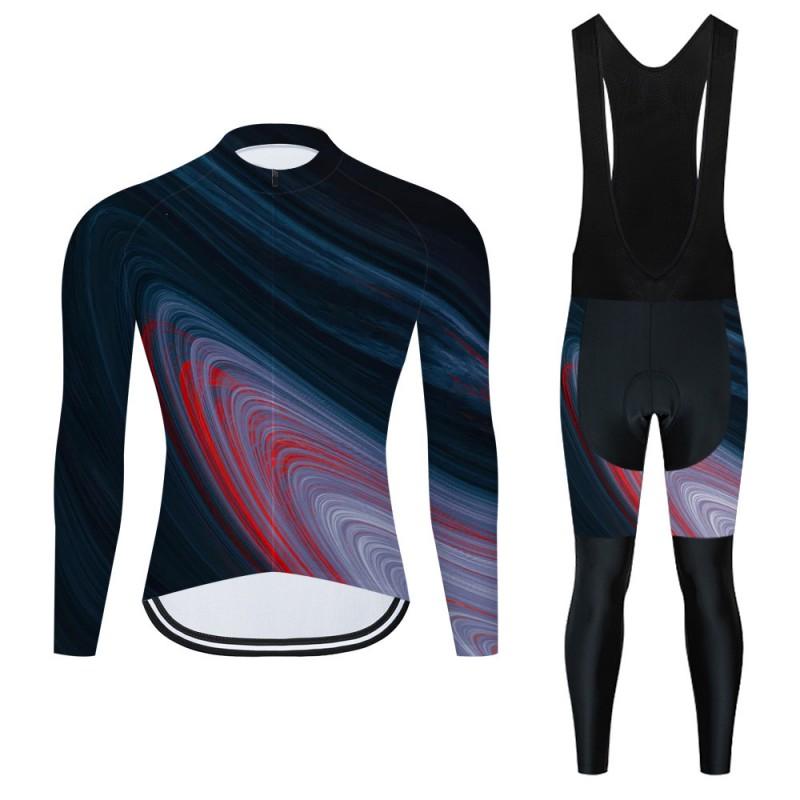 Men Women Cycling Jersey Set Long Sleeve Quick Dry Breathable Bike Sportswear Riding