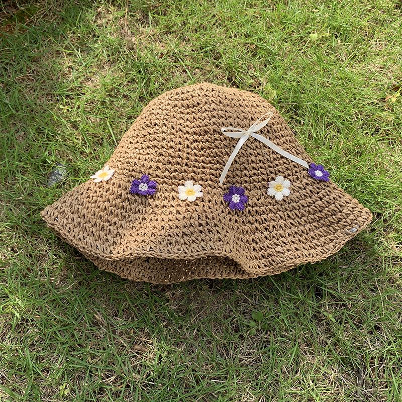 Women's Large Brim Foldable Breathable Straw Sun Hat for Summer Travel & Vacation