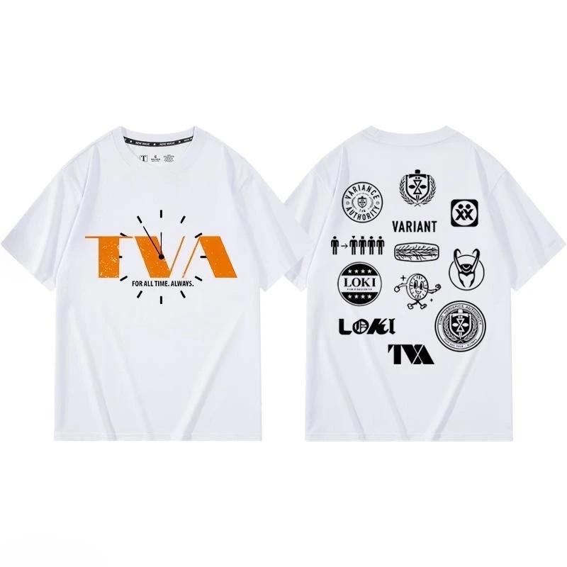 Childrens Tshirt Trendy Cool Marvel TVA Printed Parent Child Wear Summer New Cotton Short Sleeved Unisexs and Womens Top