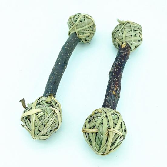 Игрушка-грызунок для хомяка Высокая прочность Натуральный материал Уход за зубами Экологичный Многоцелевой Устойчивый к укусам Травяной Кролик Хомяк Игрушки-грызунки для домашних животных Зубы питомца