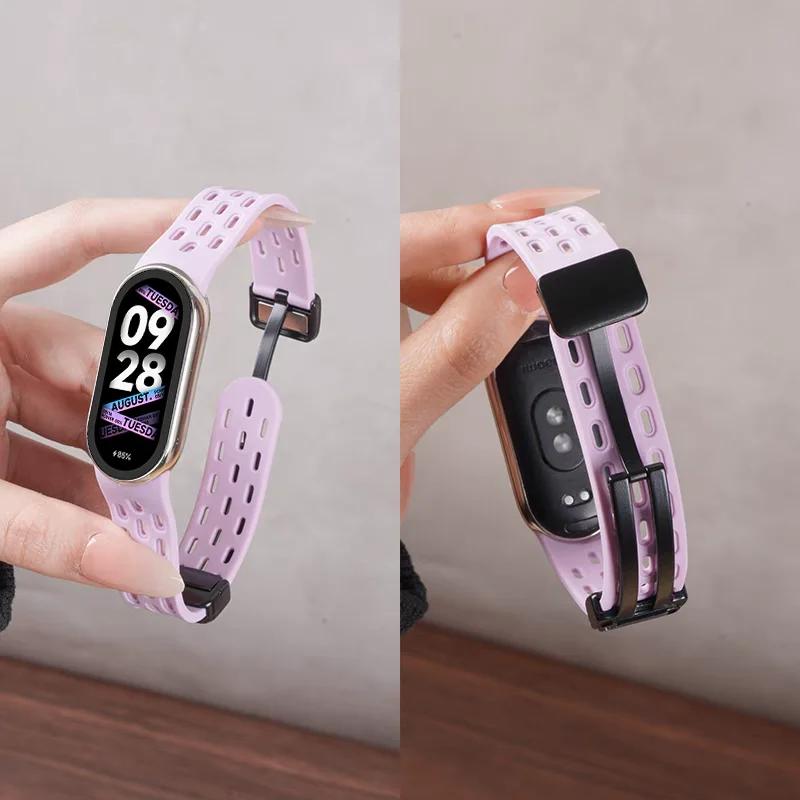 Мягкий силиконовый ремешок для Xiaomi Mi Band 9/8 Correa Браслет Наручный Miband 8 Спорт Водонепроницаемый Сменный ремешок для Xiaomi Band 9