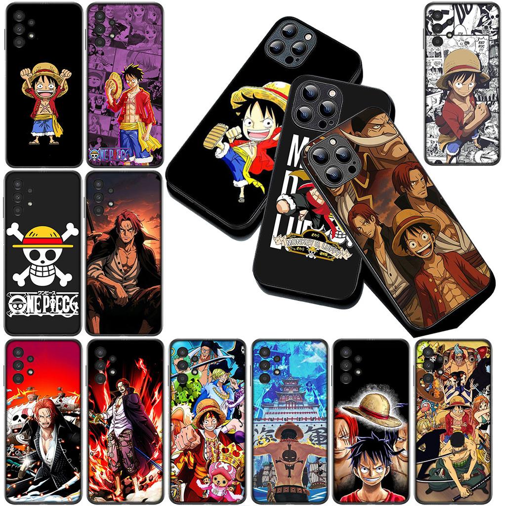 Cover for Samsung Galaxy A35 A36 A55 A26 A05 A06 A14 A50 A51 A53 A54 A12 A13 A23 Phone Case Red Hair One Luffy Pieces Shanks