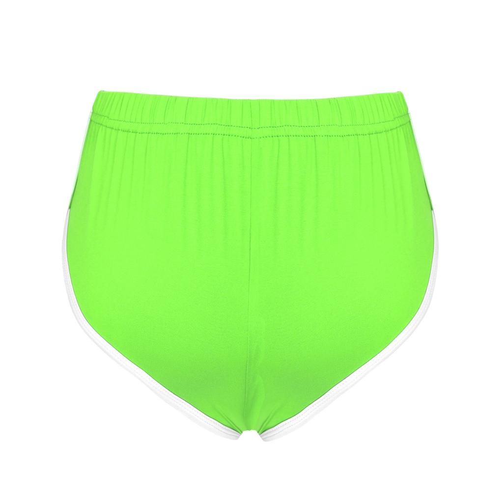 Women Pure Color Pole Dance Hot Pants Cheeky Shorts Yoga Workout High Waisted Shorts Running Fitness Shorts