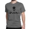 Gunki Funny Tees Short Sleeve Crew Neck T-Shirt Cotton Plus Size Tops Gunki Logo Fishing Angling Skull for Men Women T Shirt