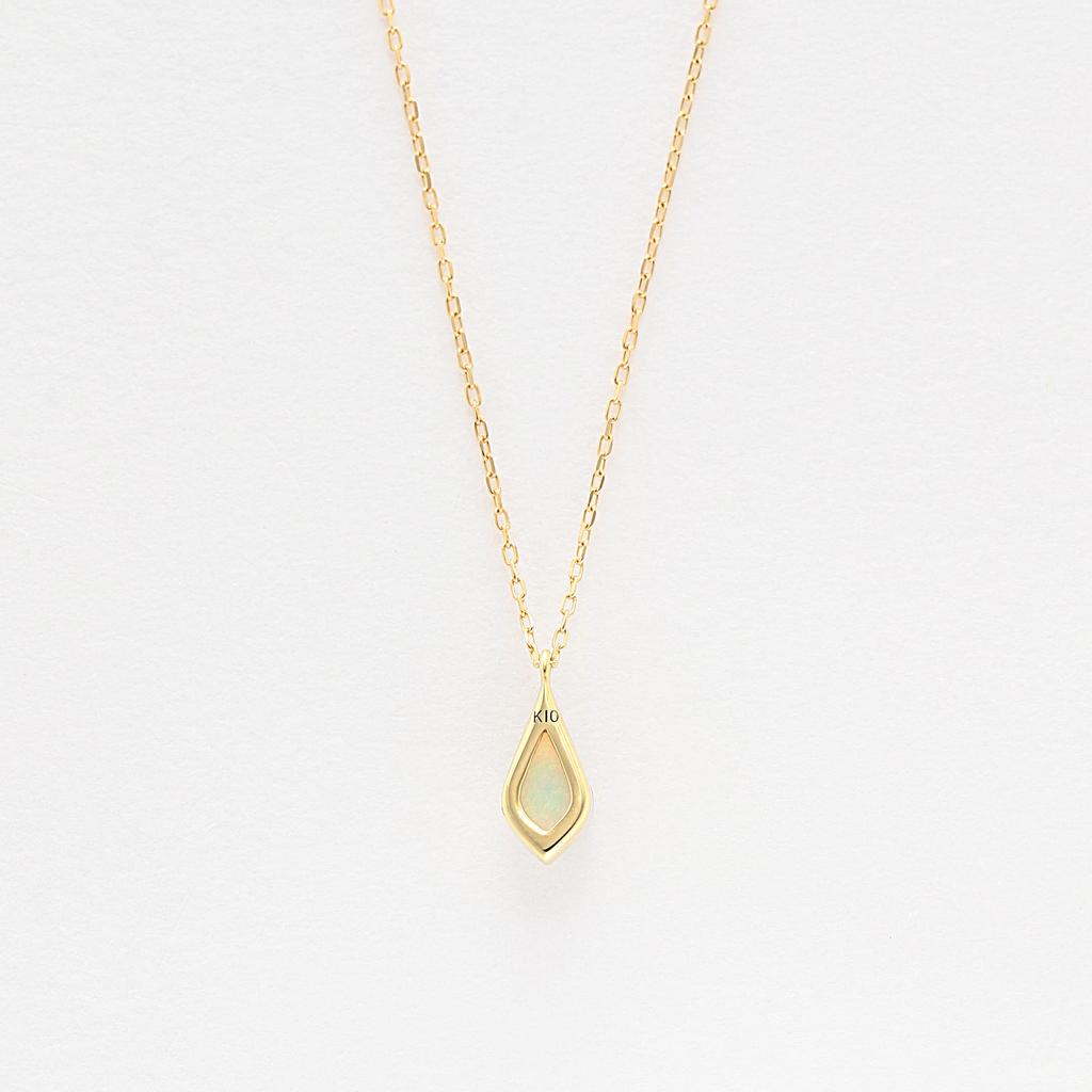 Estelle October Birthstone Opal K10 Yellow Gold Necklace 0452-6176-0019-0000