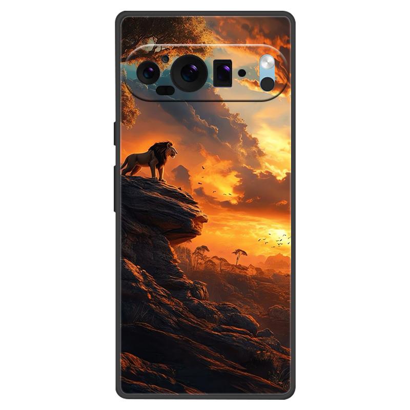 For Google Pixel 9 Pro XL Case Cool Painted Silicone TPU Soft Cover For Googe Pixel 9 9 Pro 8A Cases Black Protective Shells