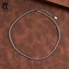 ORSA JEWELS Модное ожерелье-цепочка из стерлингового серебра 925 пробы с бусинами-шариками 3 мм для женщин Серебряная повседневная цепочка на шею Аксессуары для украшений SC95