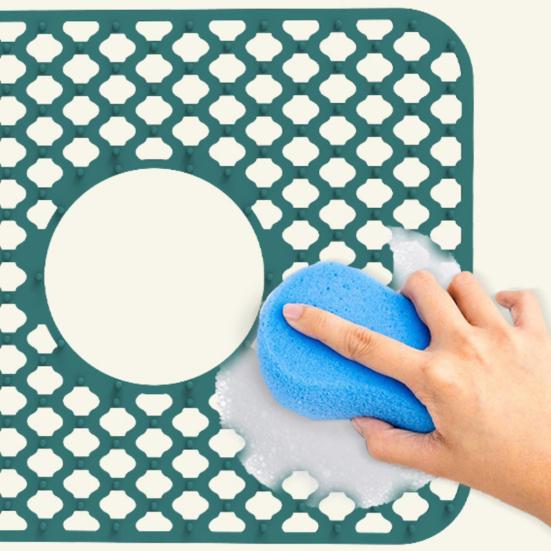Sink Protector Mat Non Slip Heat Insulation Silicone Sink Protector Dishwashing Mat Kitchen Accessories for Dining Room