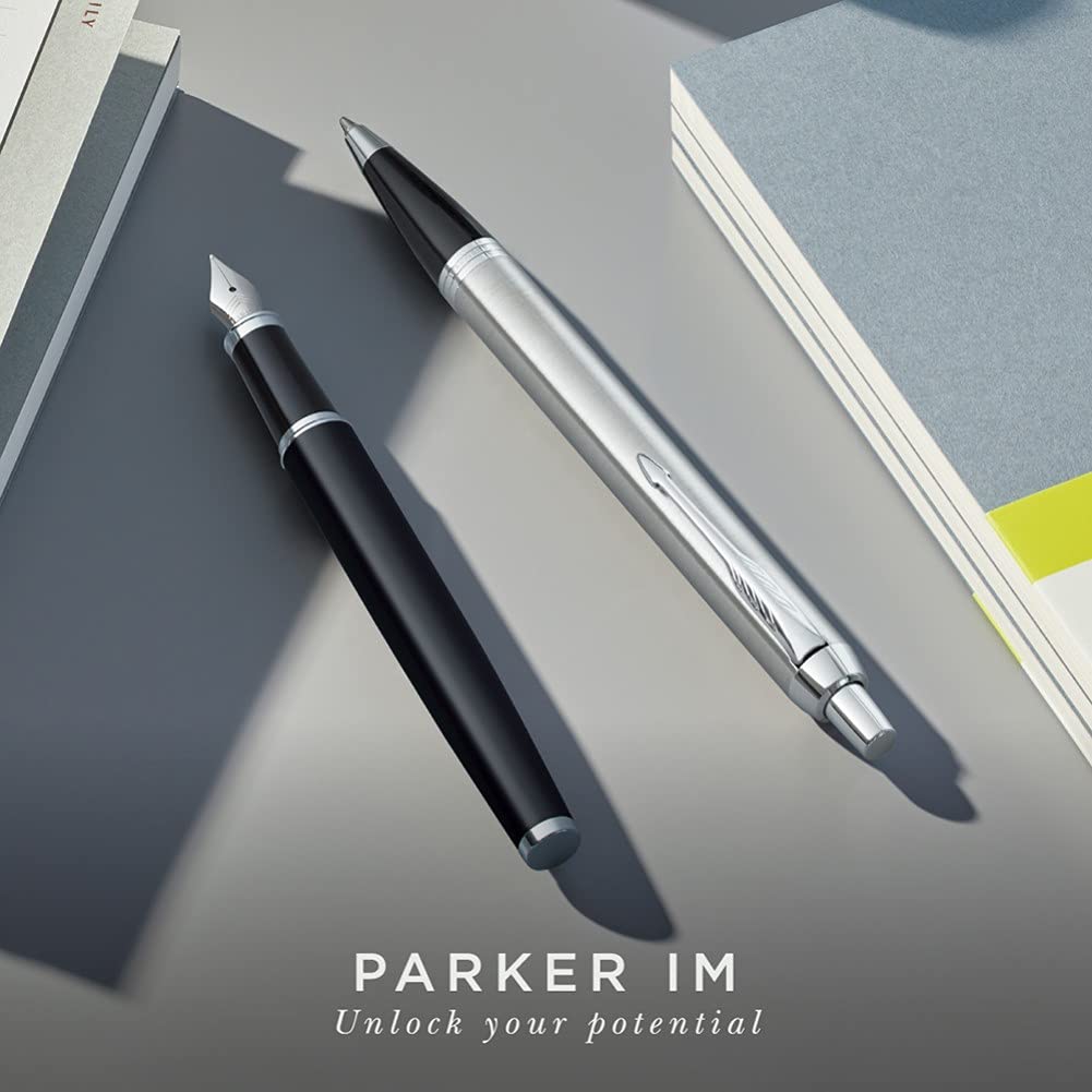 PARKER IM Matte Black CT Ballpoint Pen, Medium Nib, Oil-Based, Gift Boxed, Officially Imported, Product Number 2143442Z