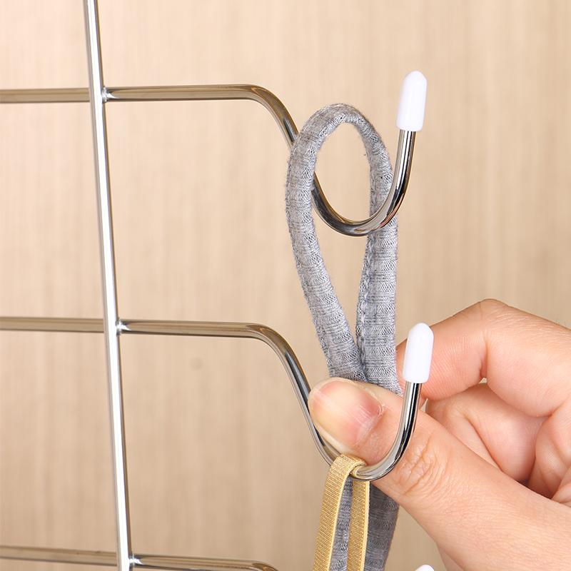Multi-Layered Sports Vest Bra Scarf Storage Hook Creative Design Metal Clothes Hanger for Adult Underwear Storage Organization
