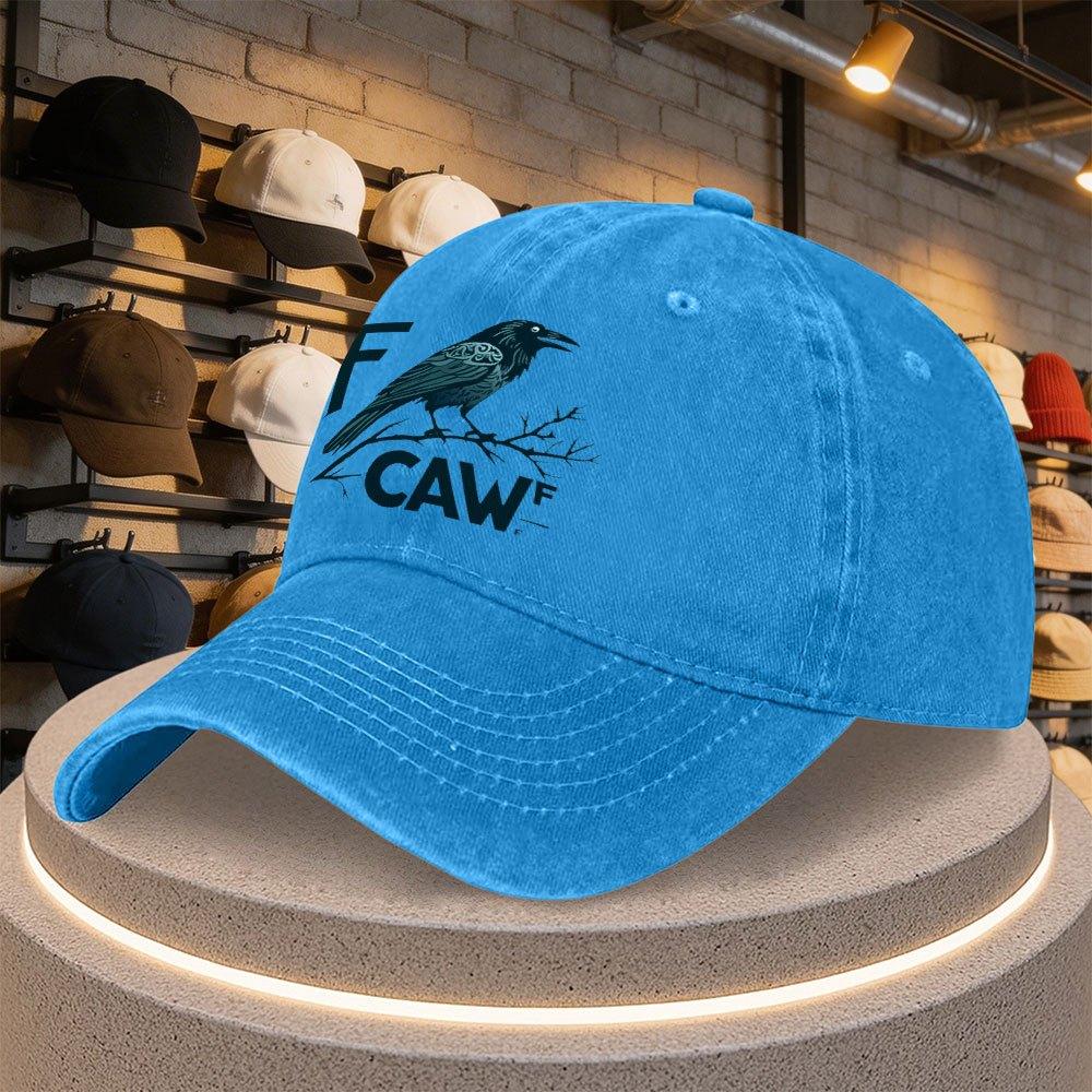 Crow and Tree Branch Pattern Baseball Cap Duckbill Hat for Bachelor Party Outdoor Sports Casual Wear Adjustable