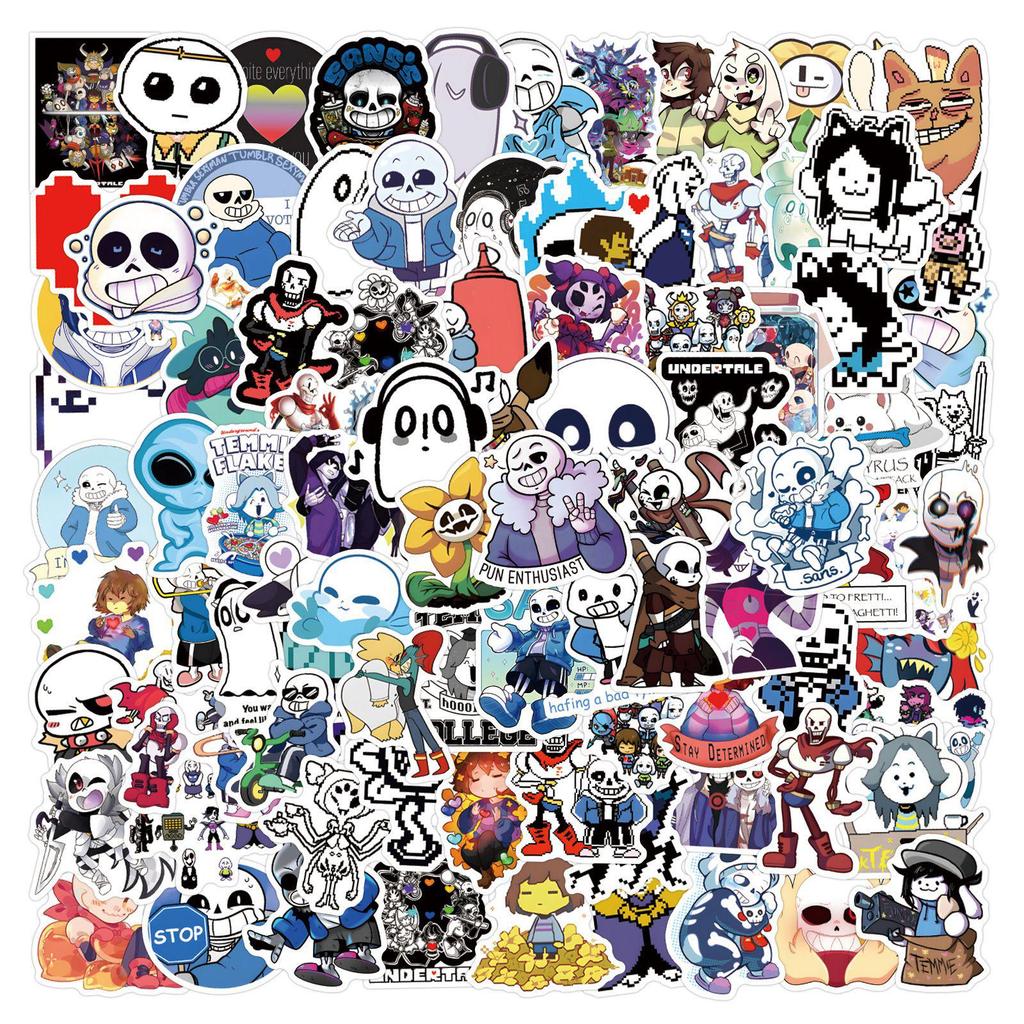 55-110 Undertale Cartoon Graffiti Stickers for Car, Luggage, or Water Cup