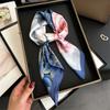 Summer NEW 70X70cm Luxury Brand Silk Square Scarf Women Tie Hairband Print Scarves Female Foulard Scarf Hijab Handkerchief