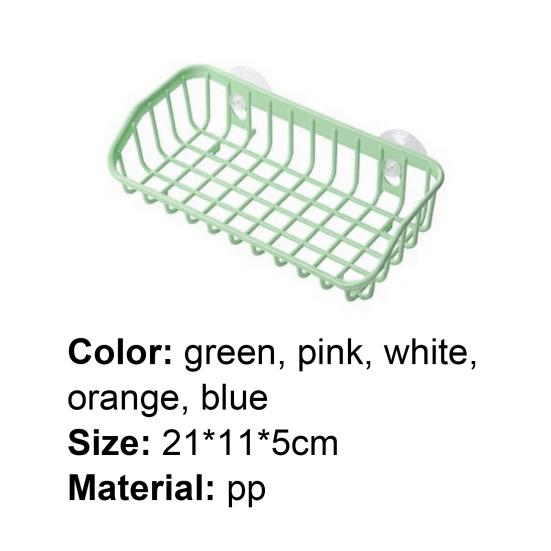 Storage Holder Double Suction Cup Strong Suction 5 Colors Kitchen Sponge Holder for Living Room