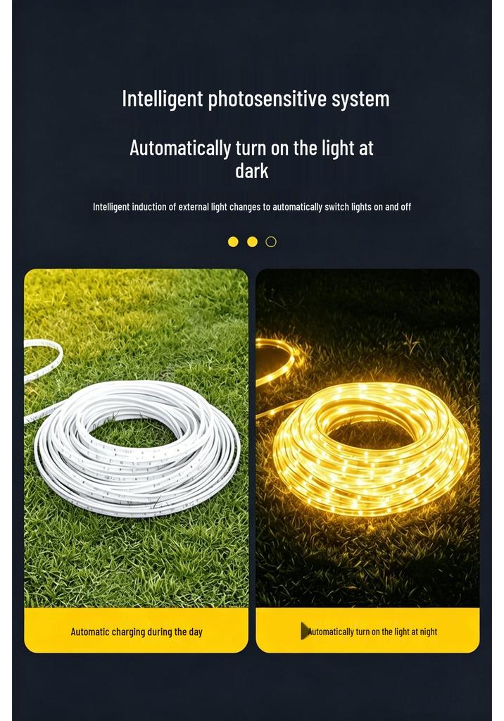 Outdoor Solar LED Strip Light: Waterproof Courtyard Landscape & High Brightness Balcony Model