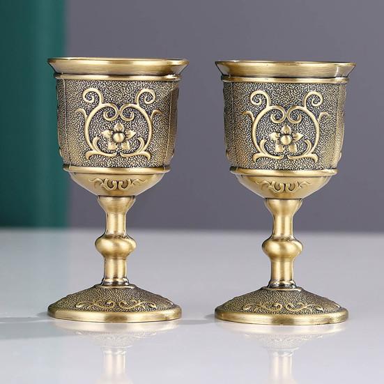 Practical Anti-fall Electroplating Nice-looking Antique Mini Wine Pot Cups Party Decor Wine Jug