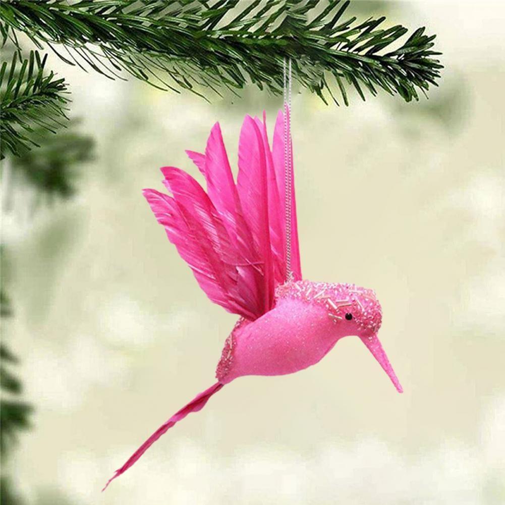 1pc Hummingbird Artificial Birds Fake Foam Animal Simulation Birds Model Artificial Pigeon Bird Shape Christmas Tree Pendant