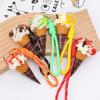 Simulation Ice Cream Cone Keychain Braided Lanyard Realistic Design Backpack Pendant Gift For Girls