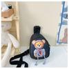 Teddy Cartoon Hoodie Bear Pattern Children Travel Shoulder Bag Material Oxford
