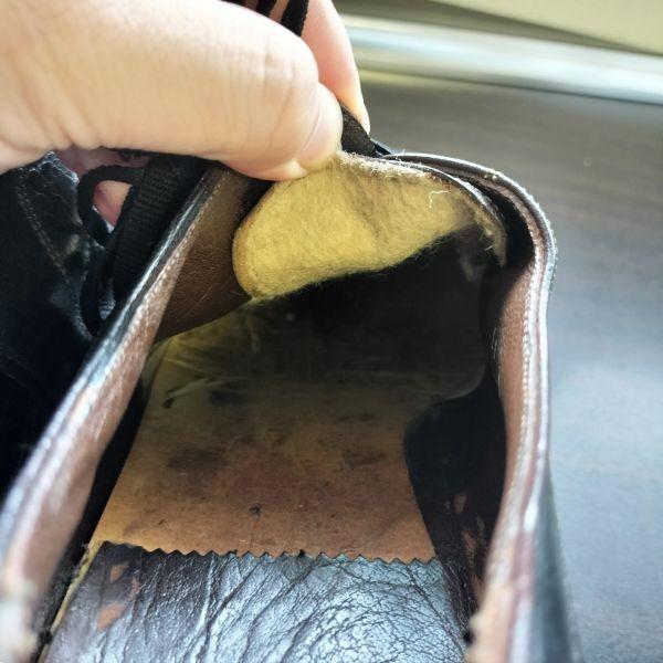 FLORSHEIM Goodyear Welt U-Tip Shoes 60s-70s Vintage Size 11E 28.0-28.5 Black(USED)