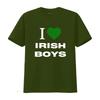 Футболка I Heart Irish Boys Любовь Модная Y2K День Святого Патрика Счастливый Слоганом винтаж Стиранная Мягкая Слегка Повседневная дизайнерская одежда