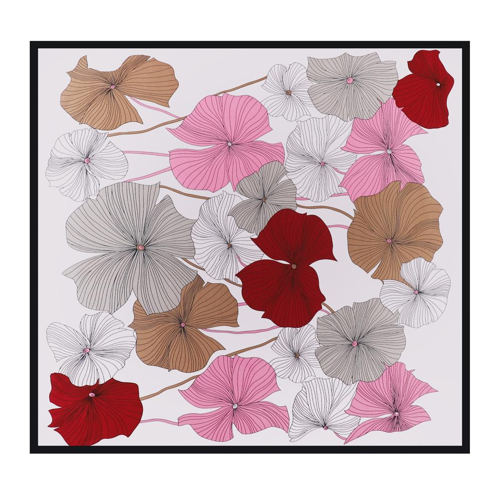 90 см атласная повязка на голову с принтом квадратный шарф женский темпераментный шелковый шарф шаль модный шелковый шарф