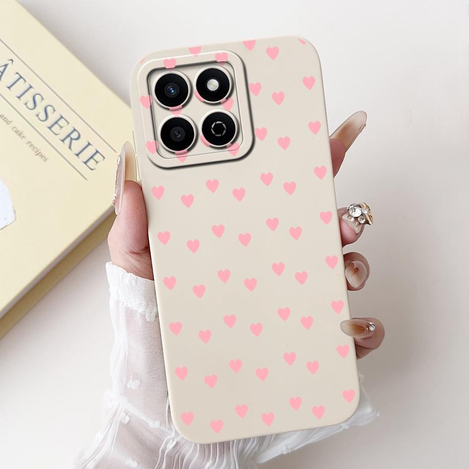 For Honor X7c 4G Case ALT-LX2 Shockproof Cover Sweet Girls Love Heart Soft Liquid Silicone Phone Cases For Honor 200 Smart Coque