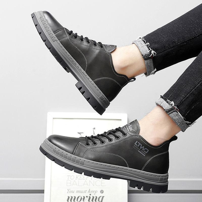 Мужские кроссовки из коровьей кожи для вождения, весна-осень, новые дизайнерские модные повседневные кроссовки, однотонные мужские кроссовки для сноуборда