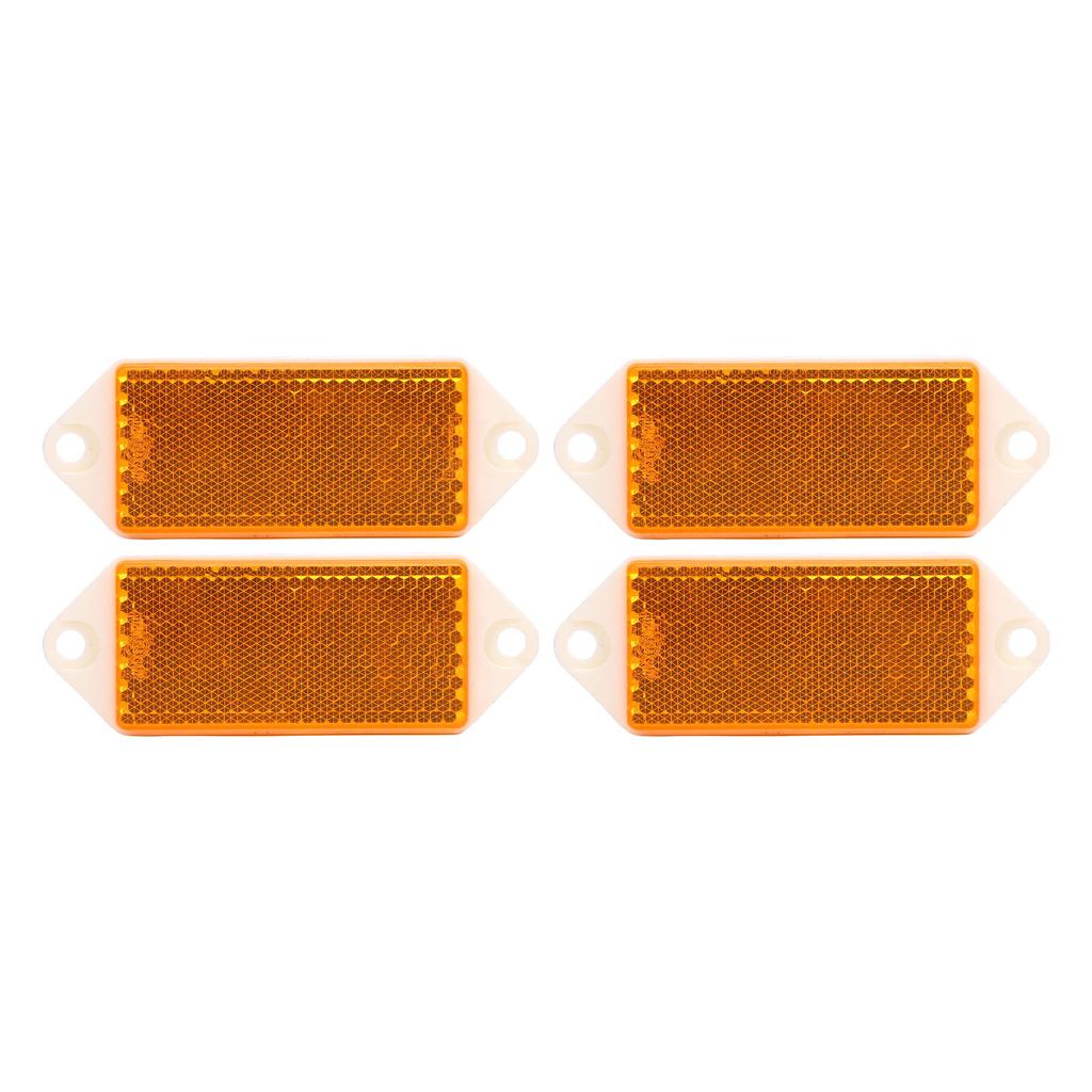 4 шт. Прямоугольные светоотражатели на винтах Пластиковые Улучшают безопасность дорожного движения Светоотражатели для столбиков, прицепов, грузовиков, мотоциклов, заборов