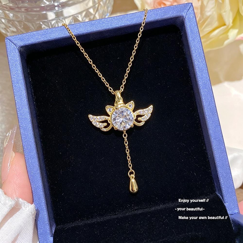 Elegant Micro-Inlaid Diamond Cross Necklace: Fresh Design for Women
